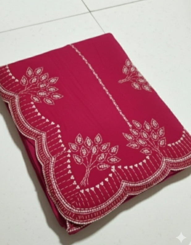 Wedding Saree Jarkhan Diamond Work