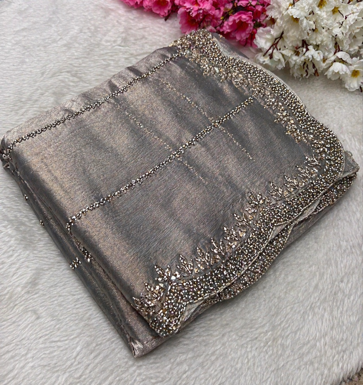Premium Jimmy Choo Zarkhan Diamond Work Saree